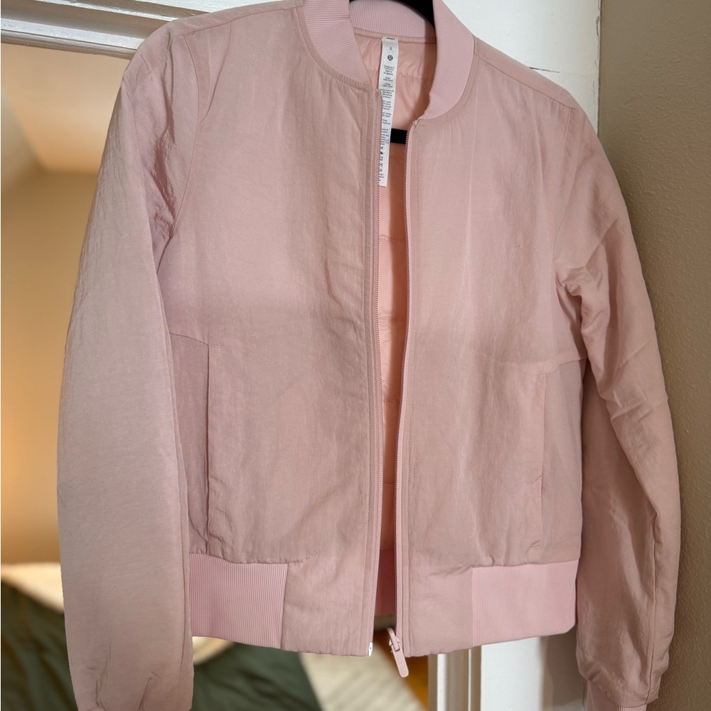 Lululemon Athletica Light Pink Bomber Jacket, reversible